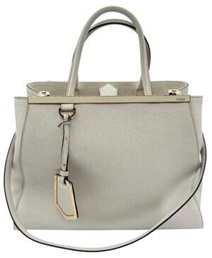 Fendi Vitello Elite 2Jours Tote in White